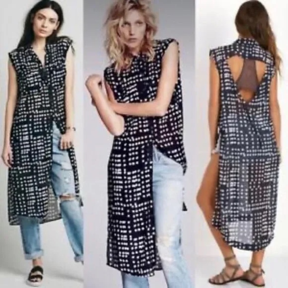 NWT Free People XS Mercer Street Maxi Shirt/Duster